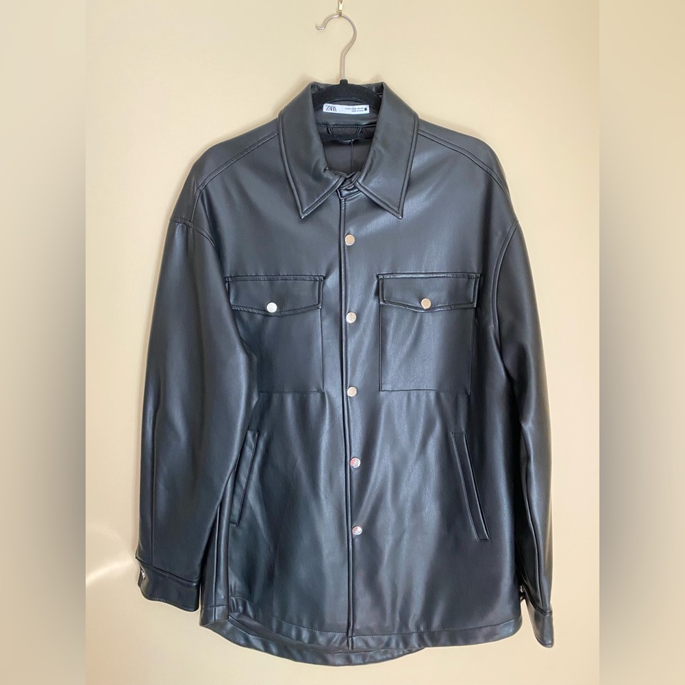 Zara Leather Overshirt
